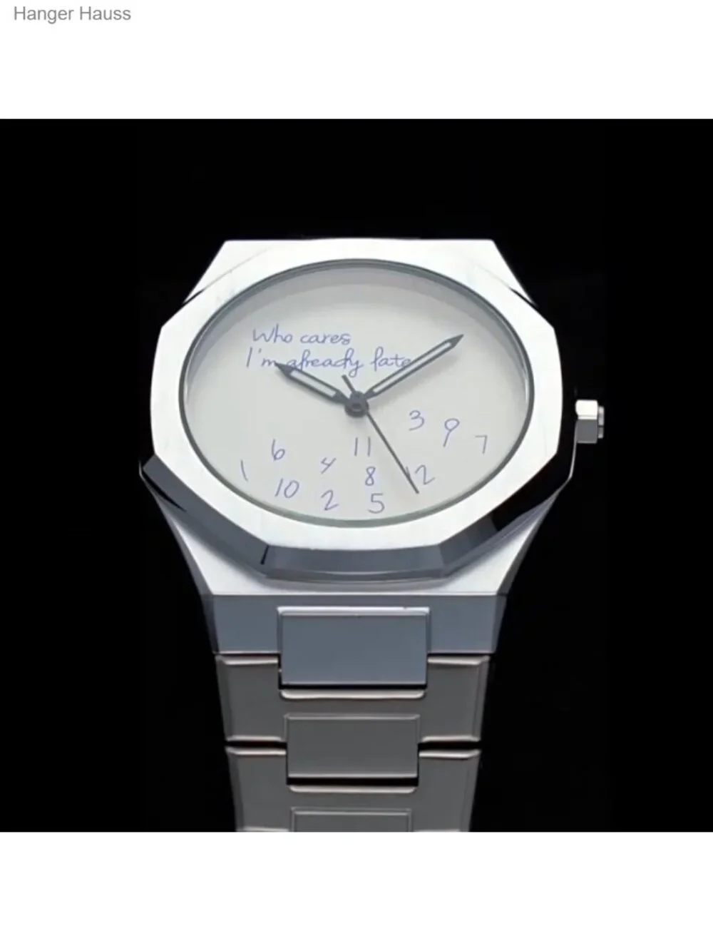 Men's Analog Watch Stainless Steel Bracelet Octagon Bezel Funny Dial Quartz